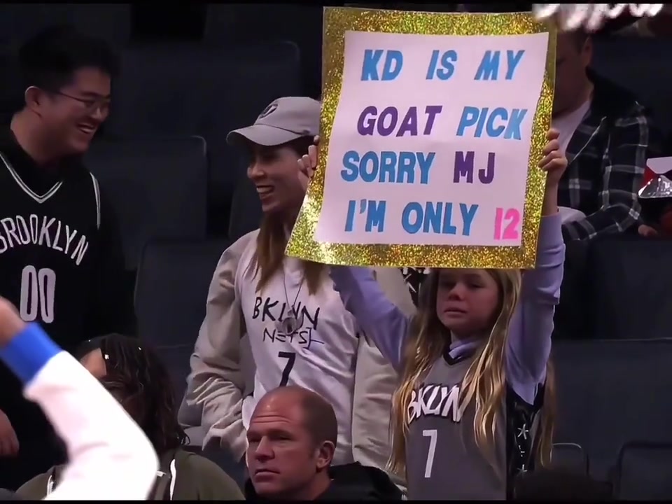 小球迷表示杜蘭特才是我的goat！阿杜給整害羞了