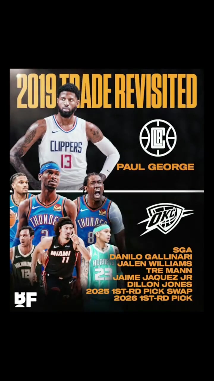 SGA拿MVP！當(dāng)年快船9換1得喬治是史上最糟糕交易嗎？